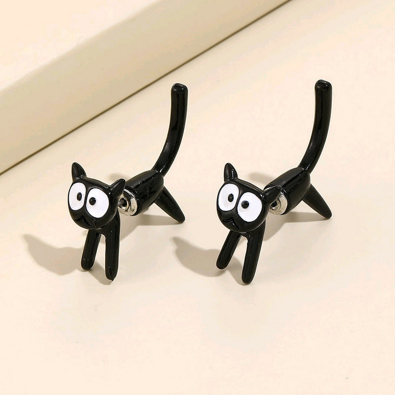 Alloy cute kitten insert earrings (Minimo de Compra 2)  MIC-YingH009