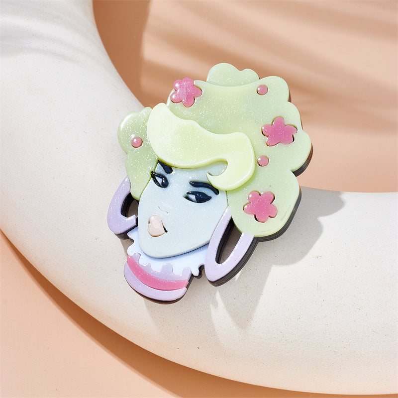 Acrylic cartoon character brooch MYA-XiY010