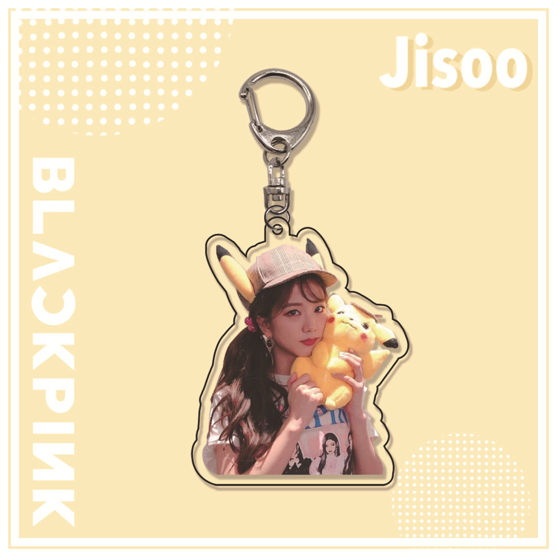 Acrylic pink ink double-sided blackpink keychain (Minimo de Compra 2)  MIC-ManM011