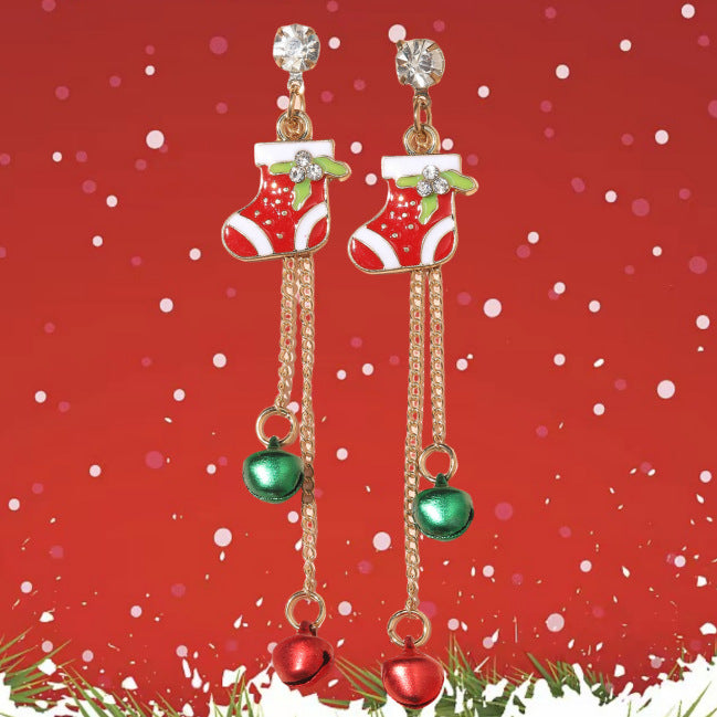 Acrylic Christmas Santa Claus Earrings MIC-JunJ020