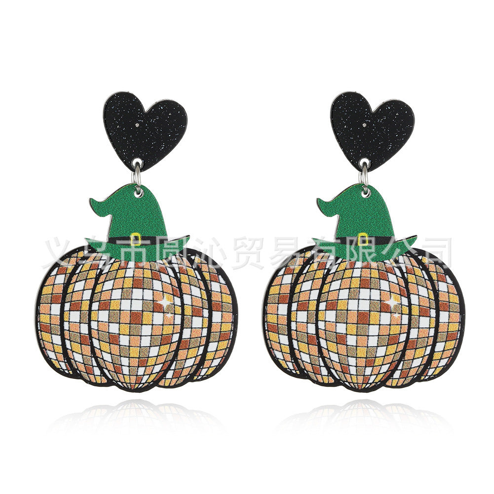 Acrylic Halloween cartoon printed earrings (Minimo de Compra 3) MIC-YuanQ004