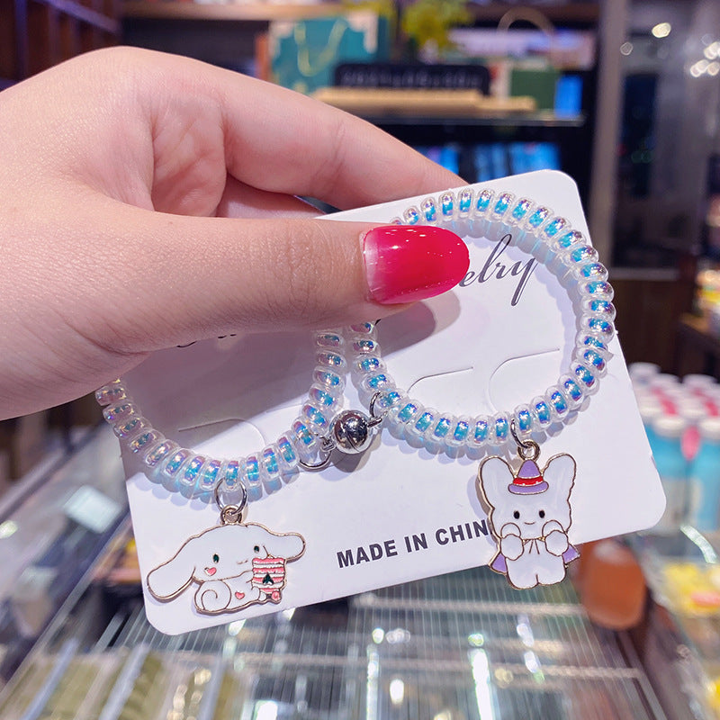 Bracelet Cute dog cartoon bell braceletHongM003