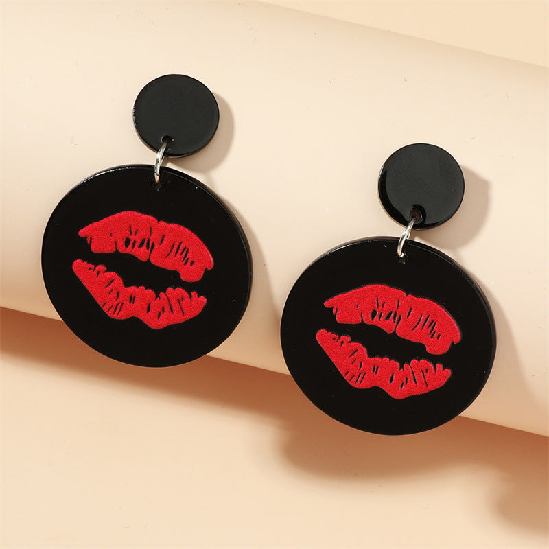 Acrylic lip earrings (Minimo de compra 2) MIC-GanL027