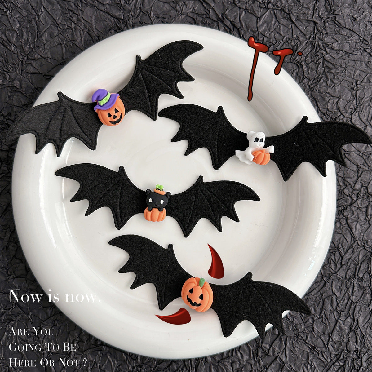 Plastic Halloween Fun Wings Pumpkin Hair Clip (Minimo de Compra 2) MIC-ShiM003