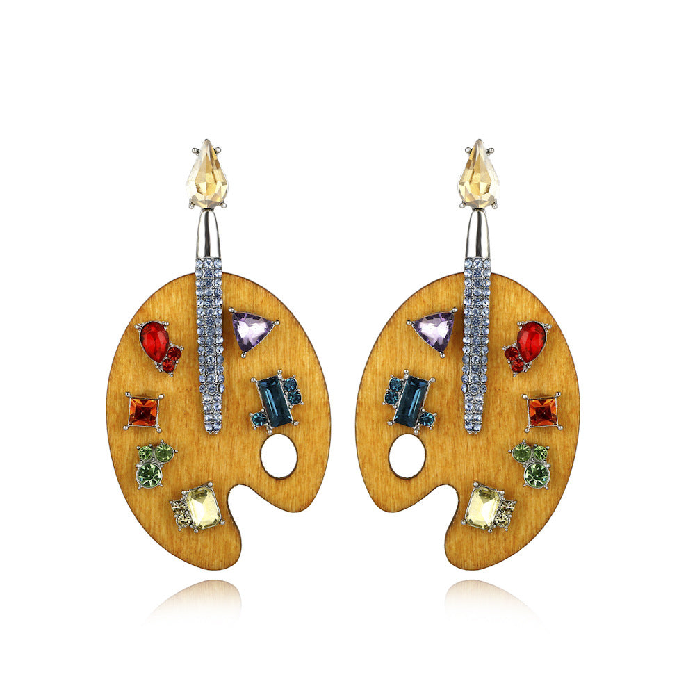 Acrylic diamond guitar earrings (Minimo de compra 2) MYA-YiD025