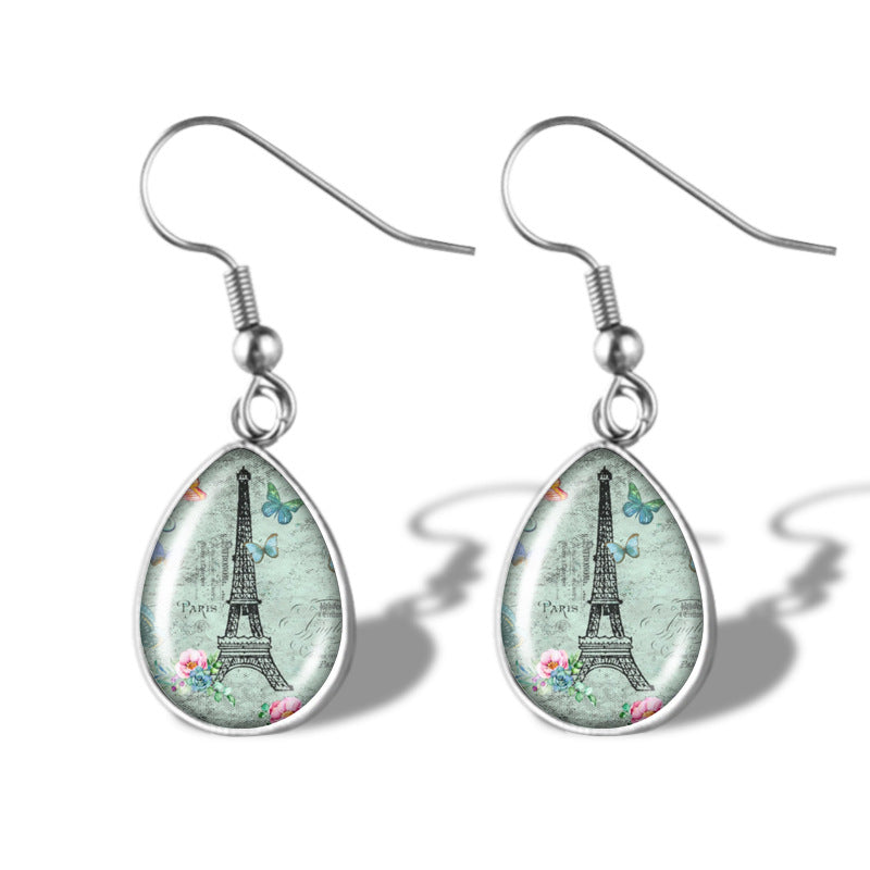 Stainless steel crystal earrings (Minimo de Compra 2) MYA-NuF001