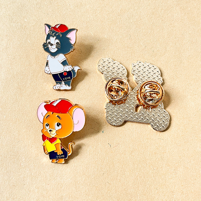 Alloy cartoon cat and mouse brooch (Minimo de compra 2) MYA-DongQ025