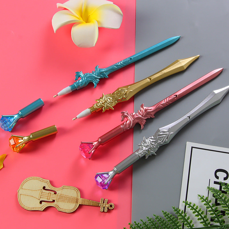 Ballpoint Pen Plastic Creative Diamond Sword Gel Pen Liuj032