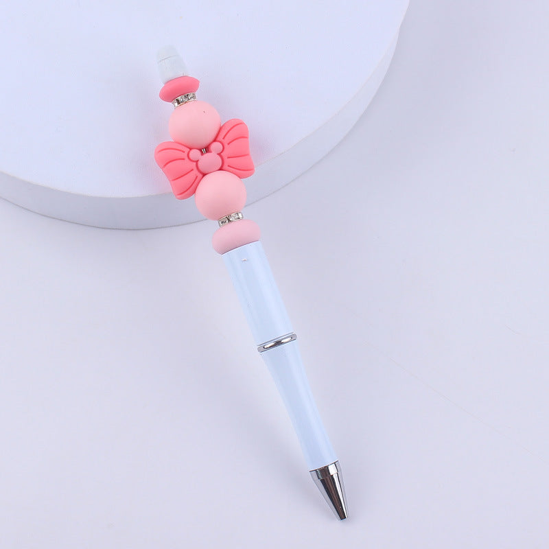 DIY Creative Cartoon Bow Knot Silicone Bead Pen GuangTian003