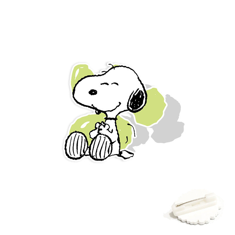 Acrylic cartoon cute Snoopy brooch (Minimo de compra 2) MIC-WeiJ001