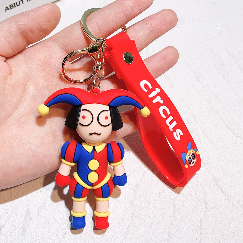 PVC cartoon magical digital circus keychain MIC-QiC026