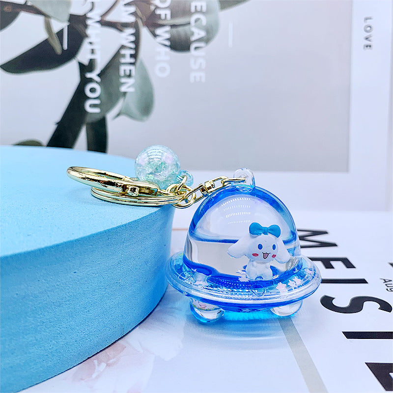 PVC cartoon floating oil keychain MYA-DMF013