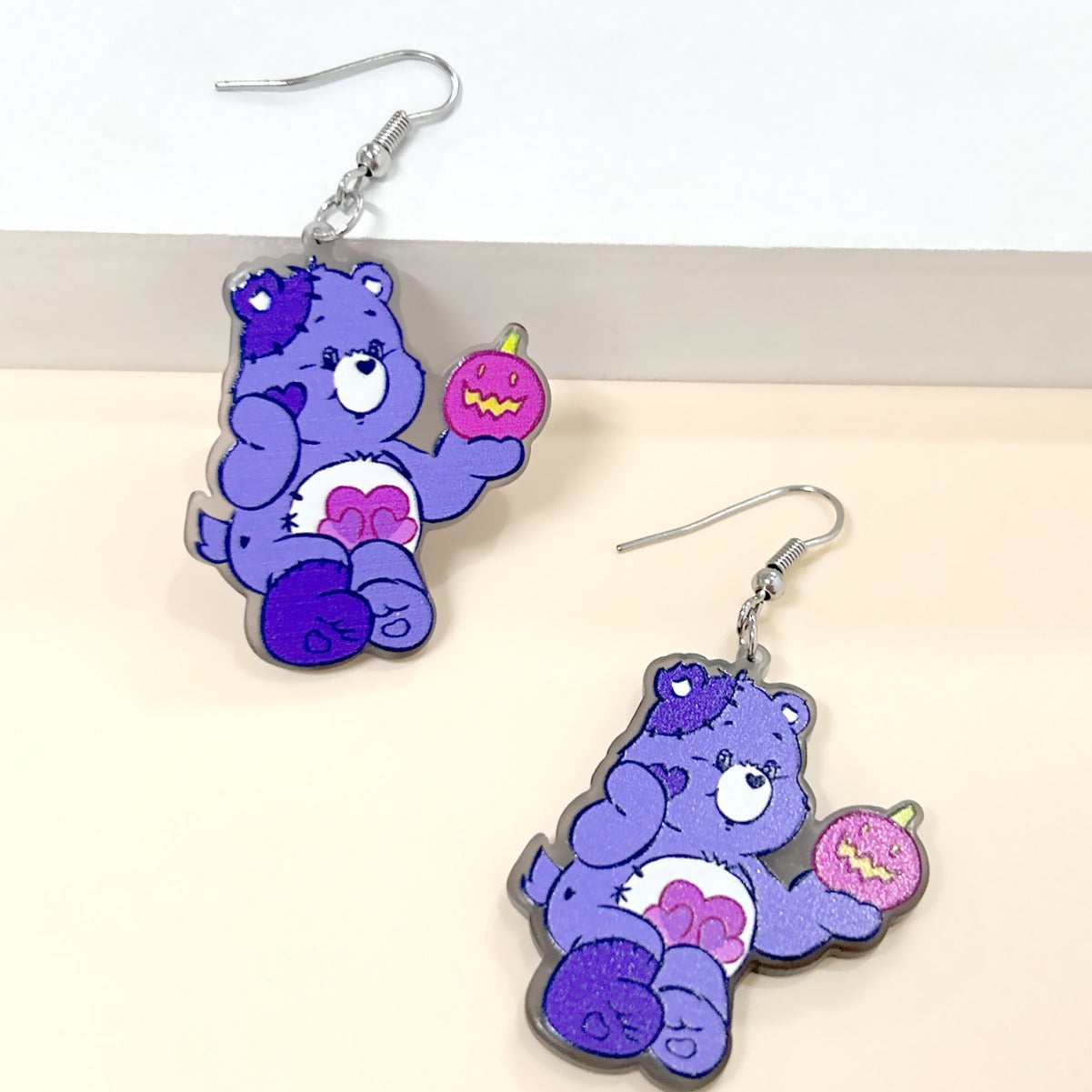 Alloy Purple Love Pumpkin Earrings MYA-ABL035