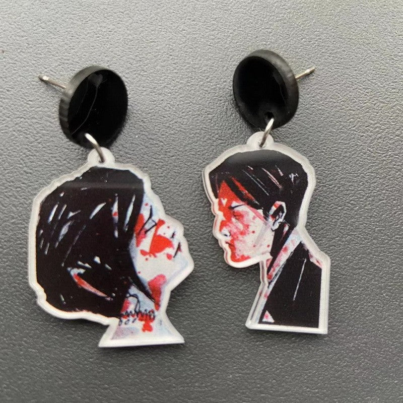 Acrylic smoking chair earrings MYA-NingD043