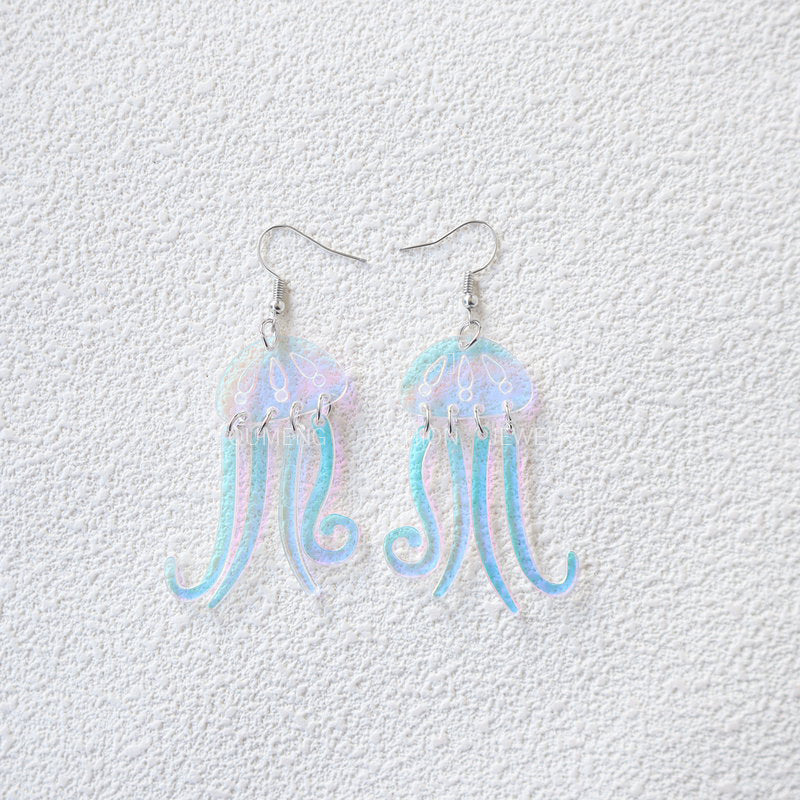 Acrylic Phantom Jellyfish Earrings MIC-OuG093