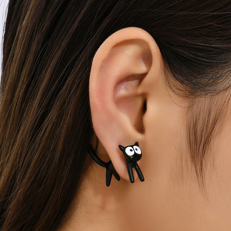 Alloy cute kitten insert earrings (Minimo de Compra 2)  MIC-YingH009