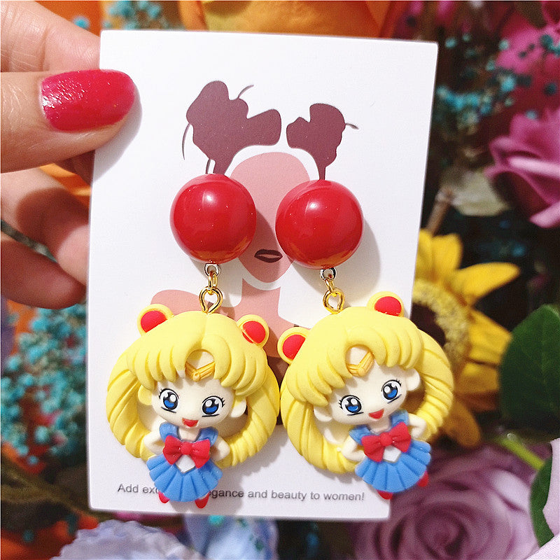 Resin Fashion Cartoon Earrings MYA-BXX014