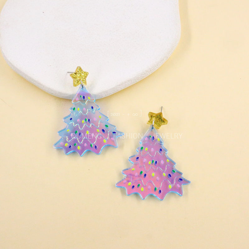 Acrylic Christmas Hat Koala Earrings MYA-OuG088