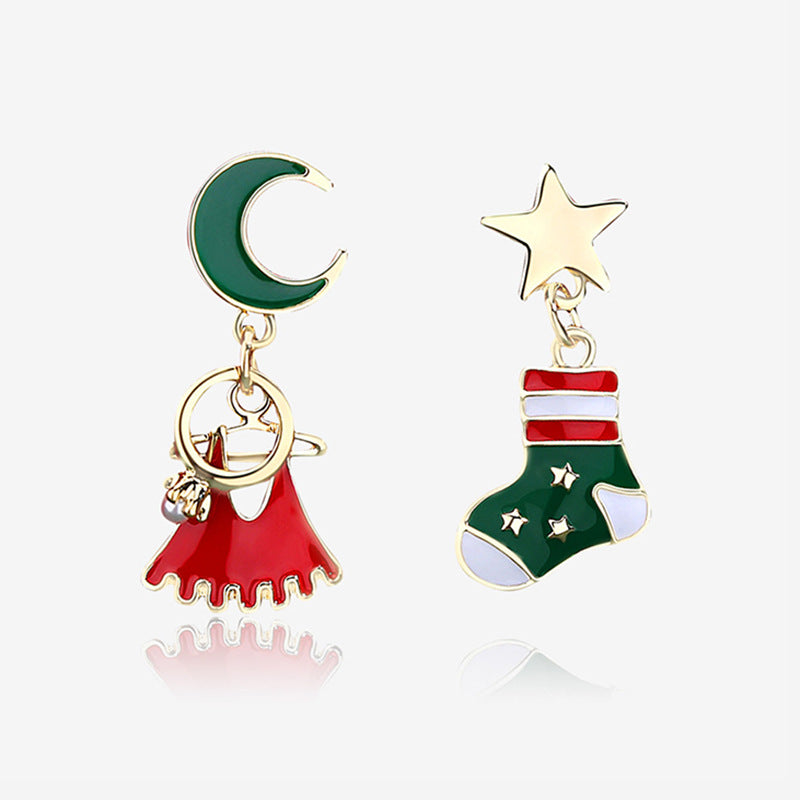 Alloy Christmas series earrings (Minimo de Compra 2) MYA-DuoL010