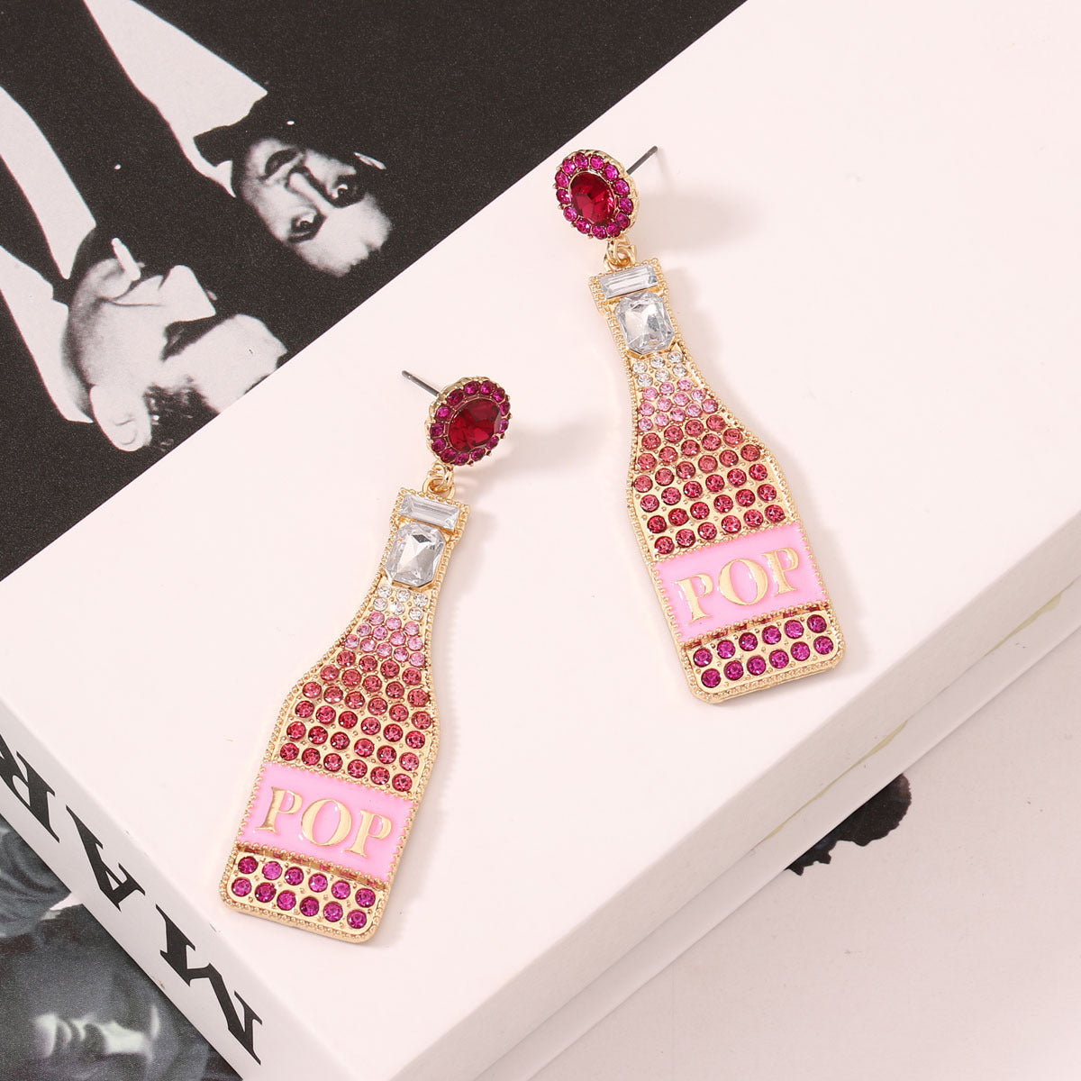 Alloy Cute Wine Bottle Earrings MIC-YueL019