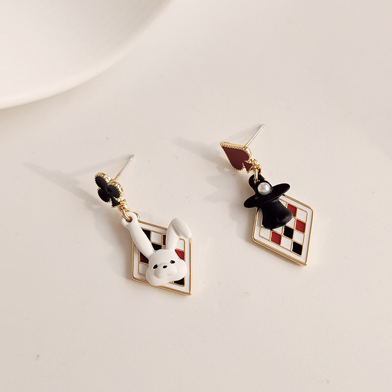 Alloy contrasting red peach blossom earrings MYA-BLD099