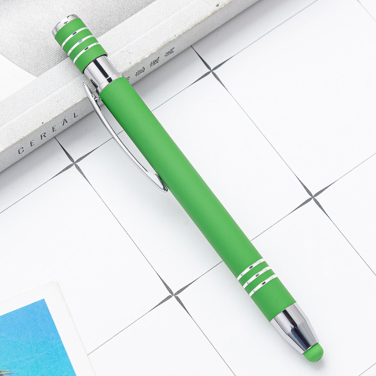 Ballpoint Pen Metal Spray Glue Touch Screen Push Aluminum Bar Pen JingL003