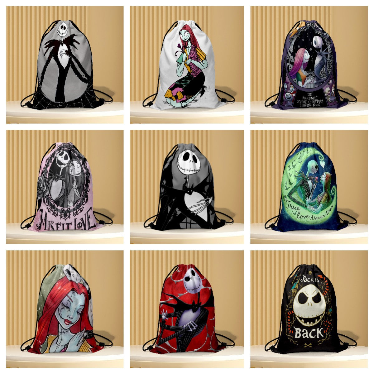 Polyester Halloween drawstring backpack (Minimo de Compra 2) MIC-QB006