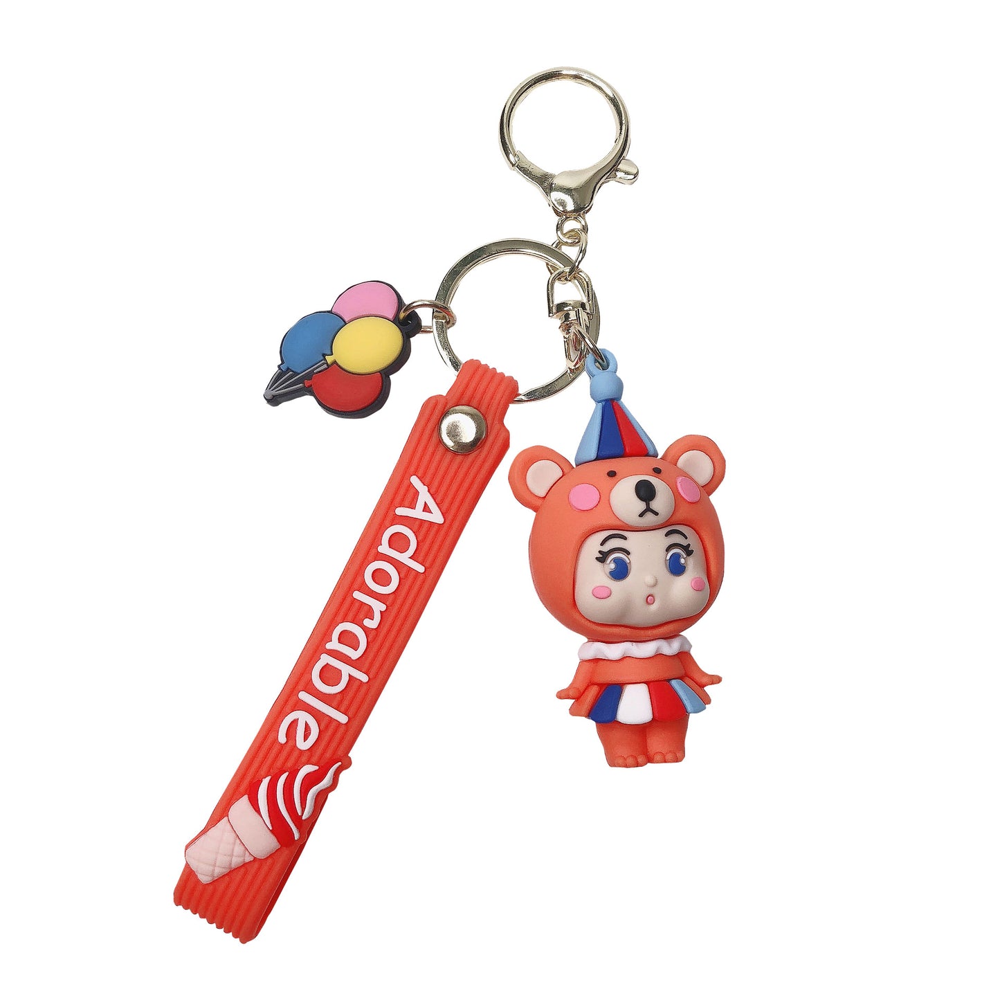 PVC cartoon circus elephant keychain MIC-FeiR002