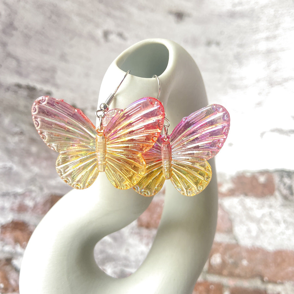 Acrylic ins Wind Butterfly Earrings (Minimo de compra 2) MYA-YiD028