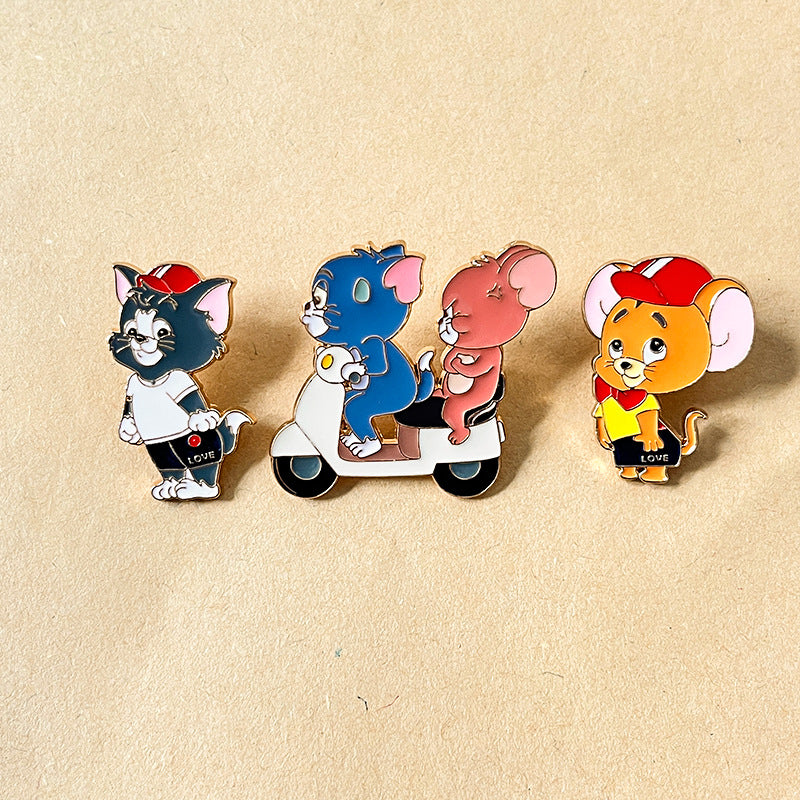 Alloy cartoon cat and mouse brooch (Minimo de compra 2) MYA-DongQ025