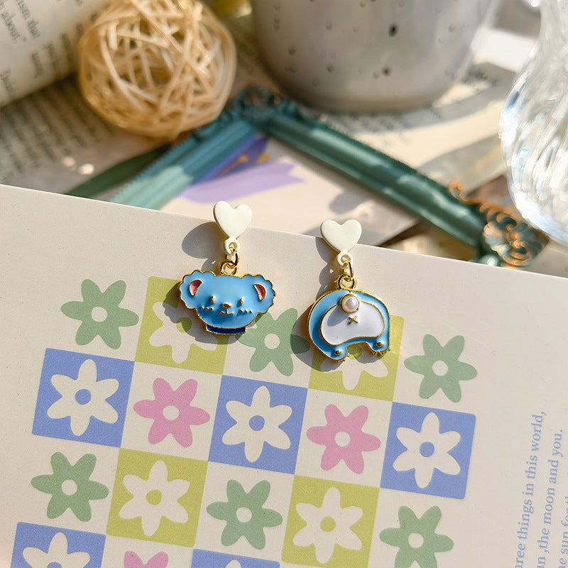 Alloy cute bear earrings MIC-JiuY011