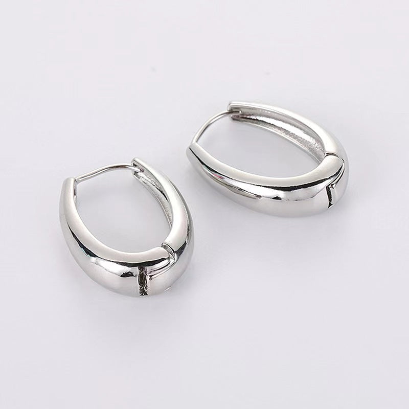 Alloy metal U-shaped earrings (Minimo de Compra 2) MIC-HanC004