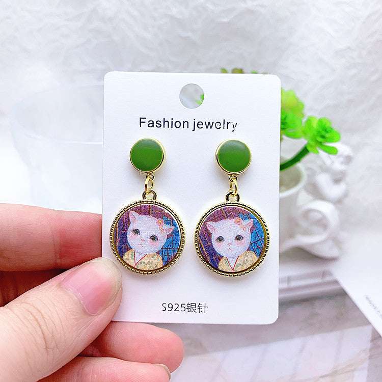 Acrylic cartoon milk tea cup earrings  (Minimo de Compra 2) MIC-ShiJ007