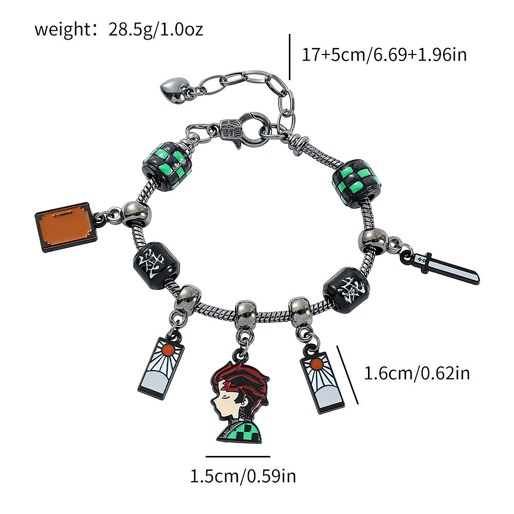 Alloy Ghost Annihilation Blade Charcoal Jilang Bracelet (Minimo de Compra 5) MIC-ZhuoX022