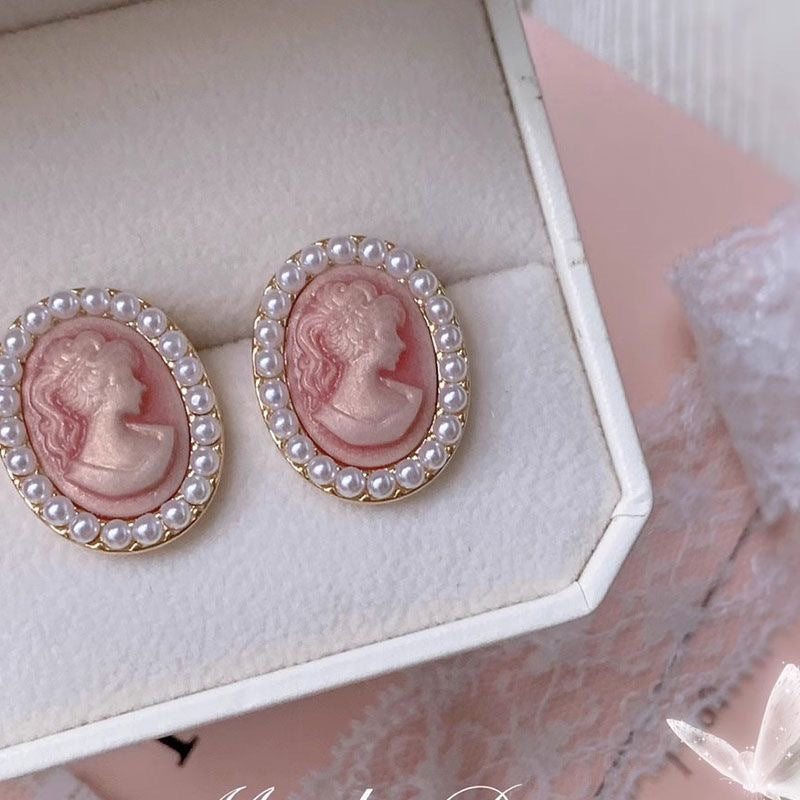 Alloy Beauty Head Like Earrings MIC-DongJ001