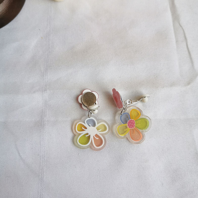 Acrylic Fruit Flower Earrings (Minimo de Compra 2) MIC-HanJ002