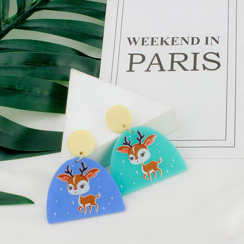 Alloy cartoon color contrast earrings MYA-XinT003