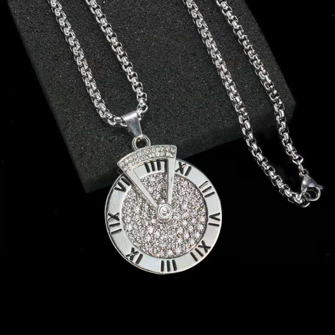 Necklaces Stainless Steel Clock Minimo de compra 2 BaiYing008