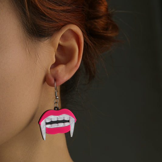 Resin Halloween Funny Fang Earrings (Minimo de Compra 5) MYA-ZeX003