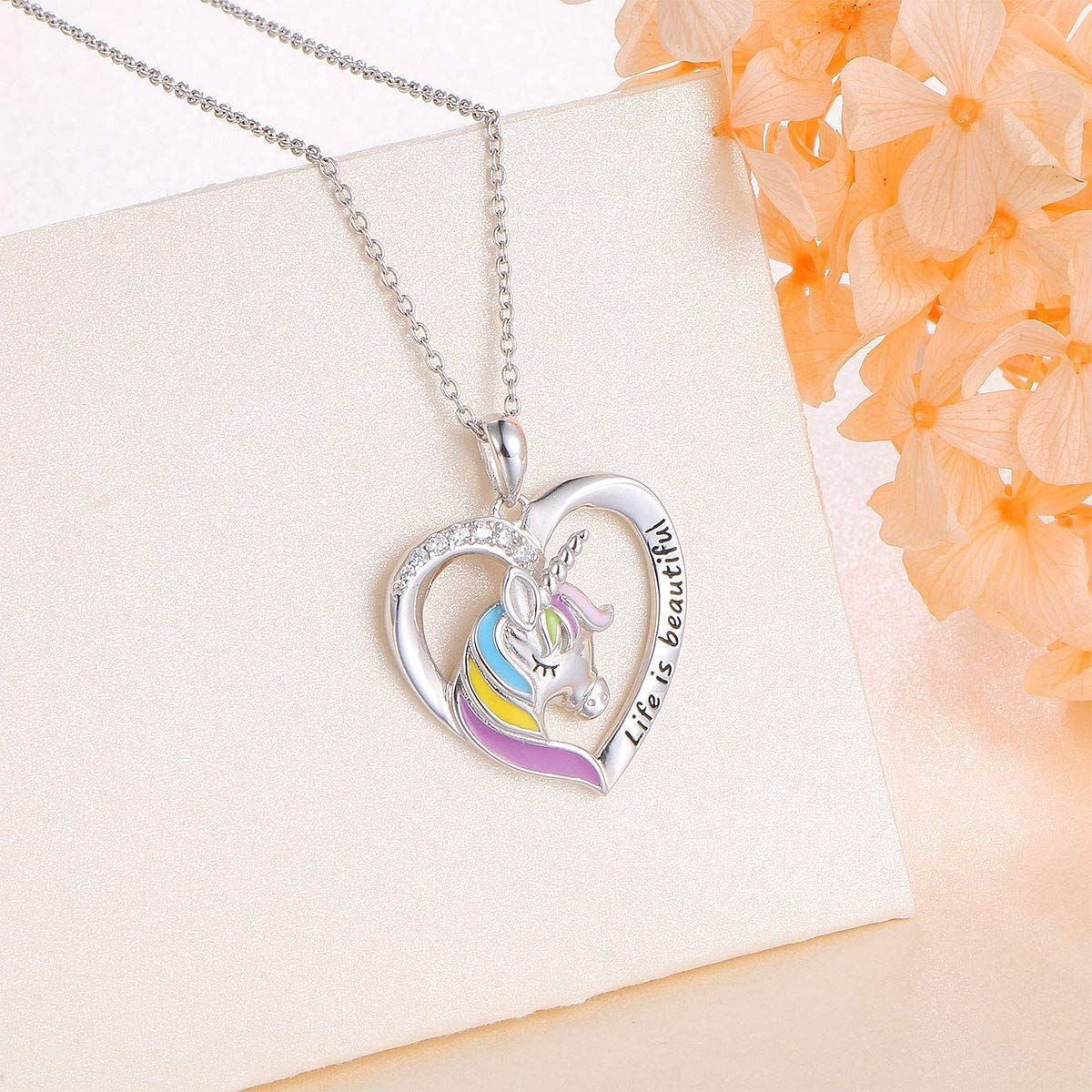 Alloy Tianma Colorful Heart Necklace (Minimo de Compra 2) MIC-FanK004