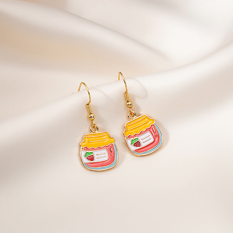 Alloy Panda Fruit Earrings MIC-MDD170