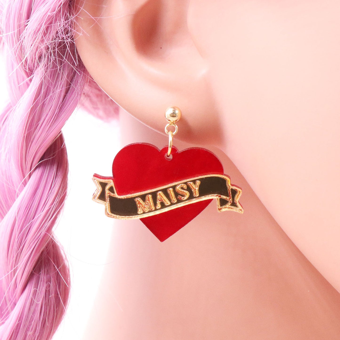 Acrylic Love Letter Earrings (Minimo de compra 5) MIC-XiaoY077