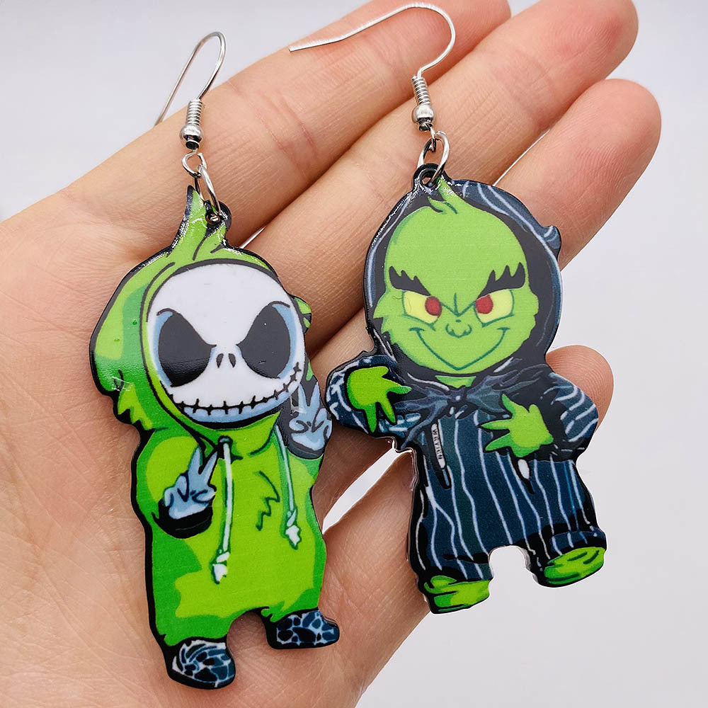 Acrylic Halloween horror movie earrings (Minimo de Compra 2) MIC-ChenY013