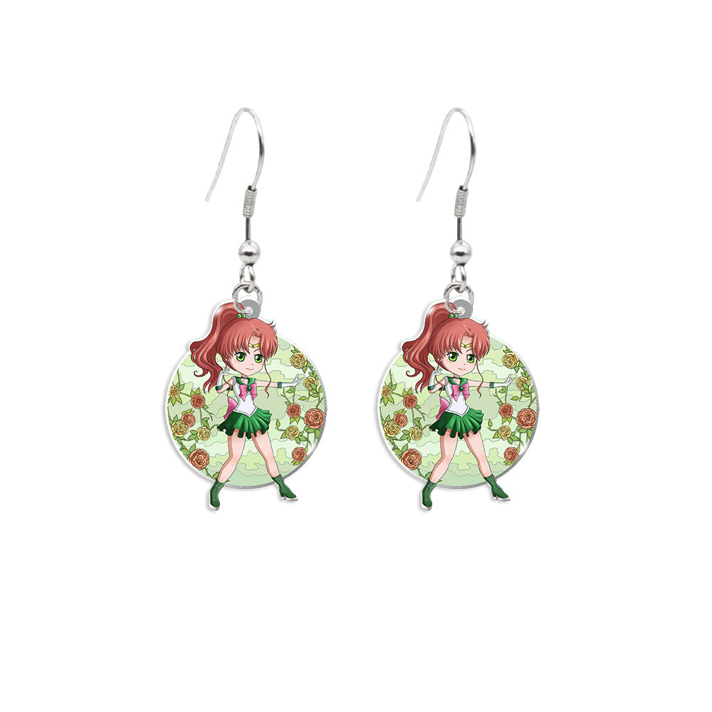 Alloy cartoon beautiful girl warrior earrings (Minimo de compra 5) MIC-XiangL082