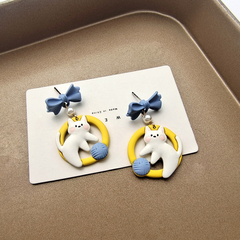 Alloy cute cat earrings (Minimo de Compra 2) MIC-BLD064