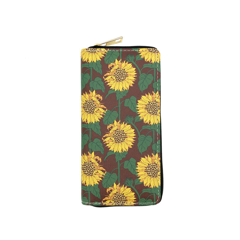 PU Flower Sunflower Wallet (Minimo de compra 3) MYA-JiR047