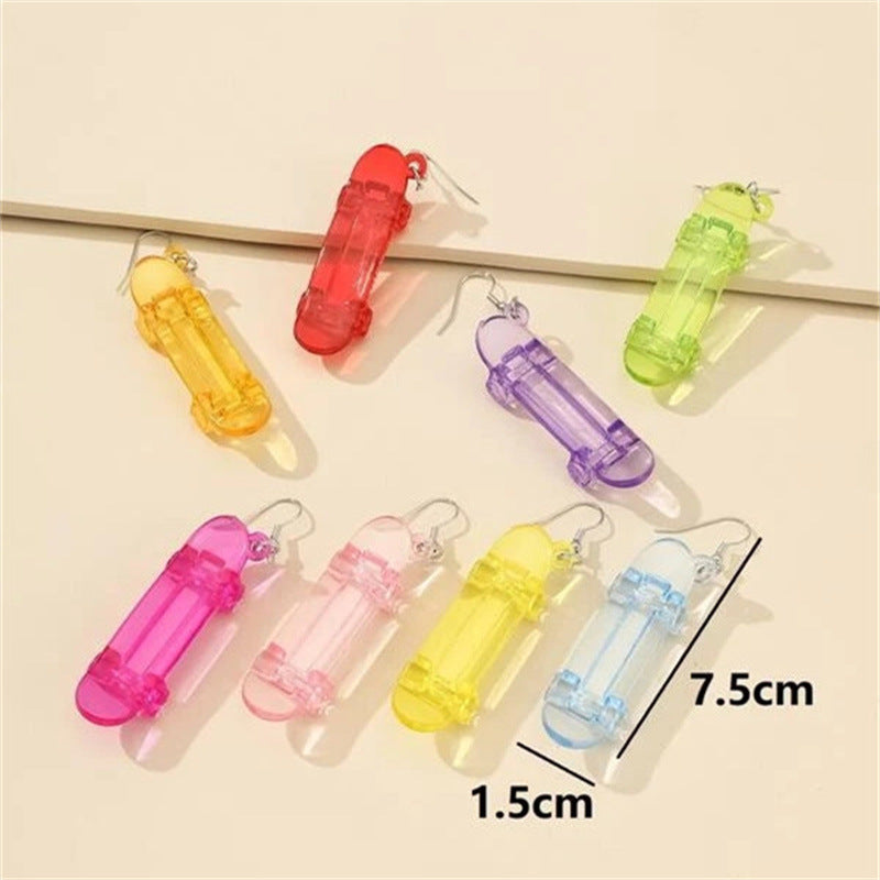 Acrylic New Skateboard Earrings (Minimo de compra 2) MIC-NanH001