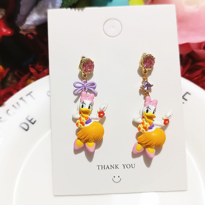 Alloy Samba Dance Daisy Earrings MIC-XingJ081