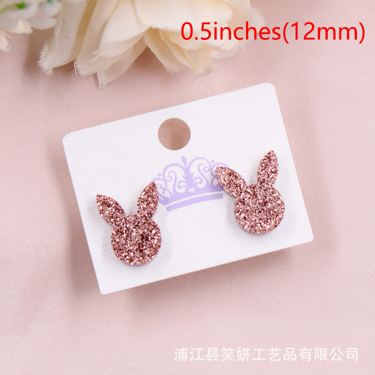 Acrylic Flower Student Earrings (Minimo de compra 5) MIC-XiaoY079