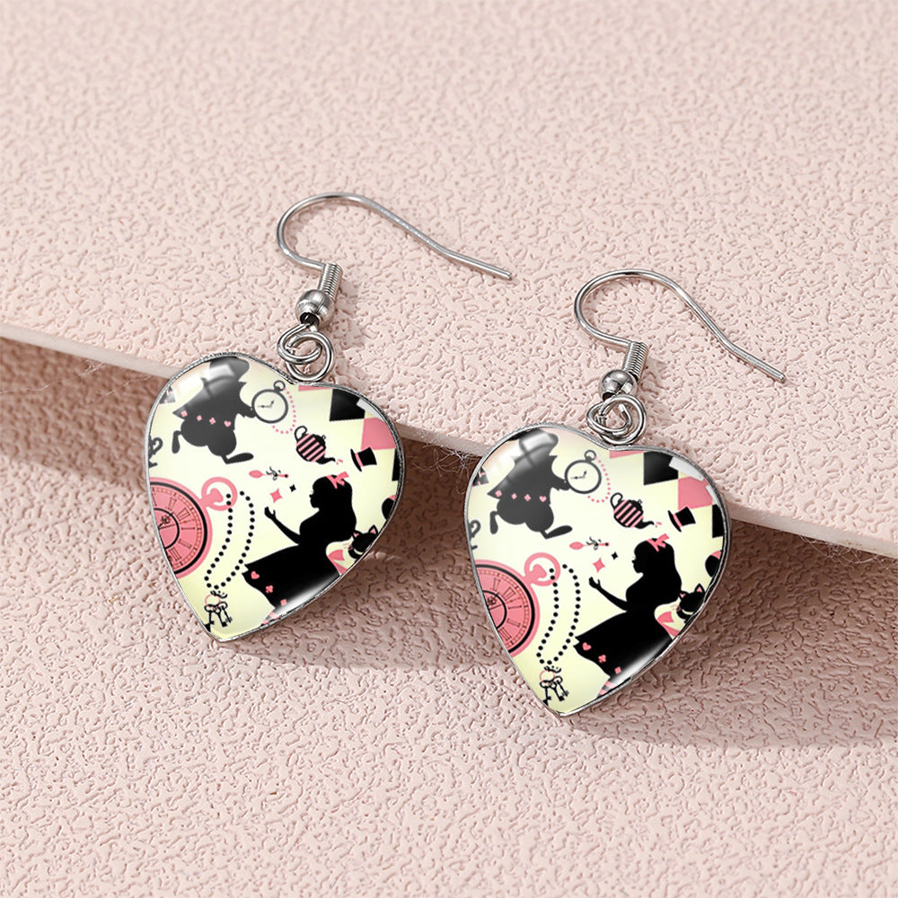 Alloy stainless steel Alice's Wonderland earrings (Minimo de compra 5) MIC-XiangL113